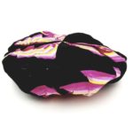 Bonnet satin rose et noir