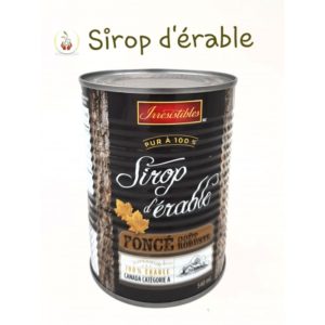 Sirop d'érable irrésistibles Saveur forte saveur d'érable Arômes : Caramel au beurre , tire d'érable ,café brun . Il est une production d'importance au Québec.