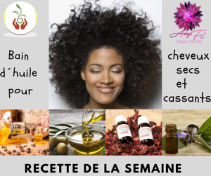 Recette Bain d'huile pour cheveux secs